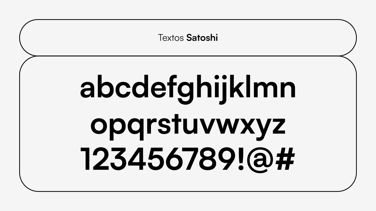 Tipografia Satoshi da Evo Print com alfabeto e números