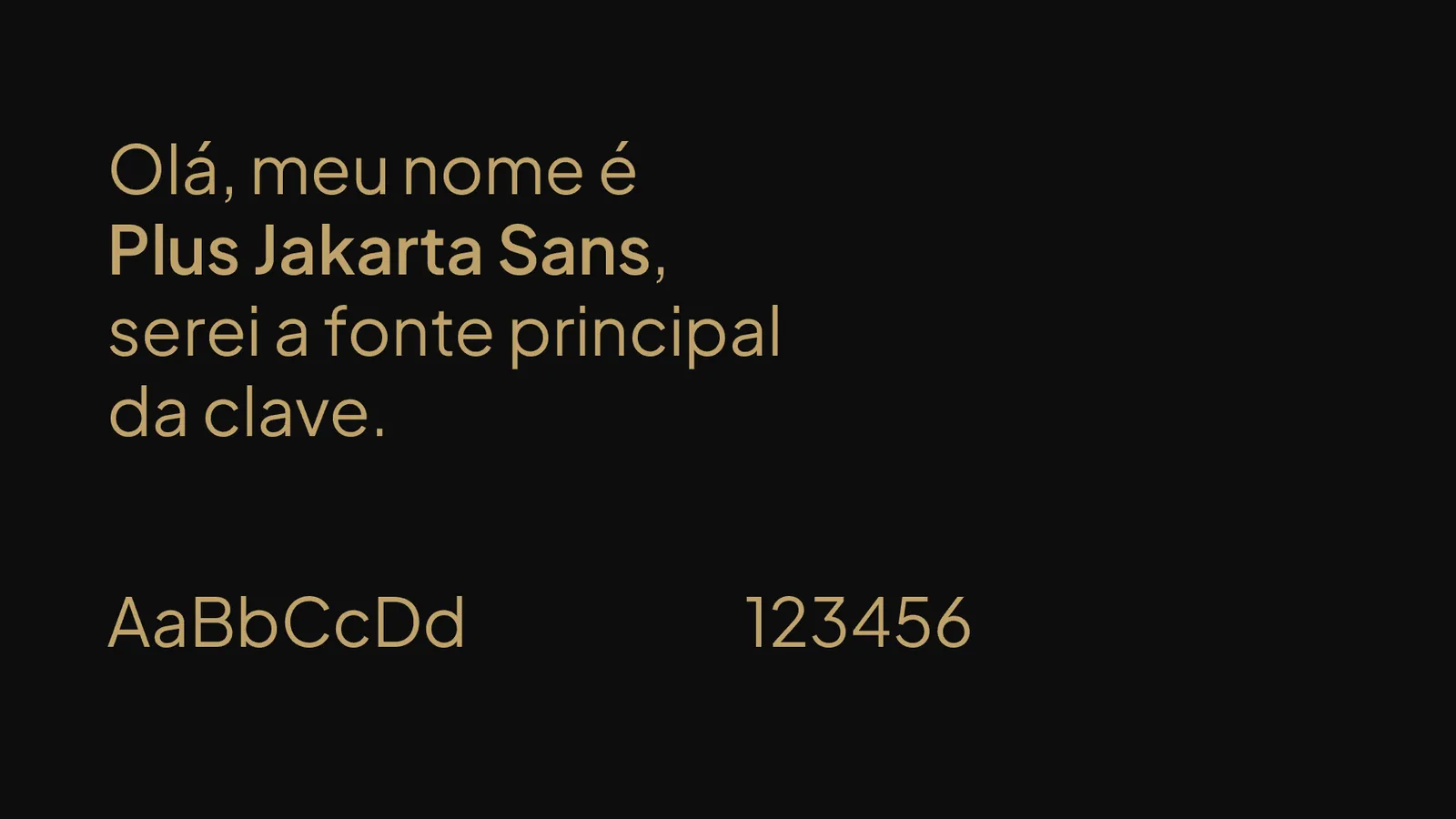 Fonte principal da Clave, Plus Jakarta Sans